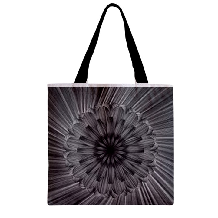 Sunflower print Zipper Grocery Tote Bag