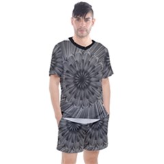 Sunflower print Men s Mesh Tee and Shorts Set