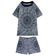 Sunflower Print Kids  Swim Tee And Shorts Set by NSGLOBALDESIGNS2