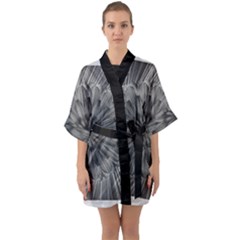 Sunflower Print Quarter Sleeve Kimono Robe by NSGLOBALDESIGNS2