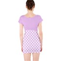 Lavender Mod Check Short Sleeve Bodycon Dress View2