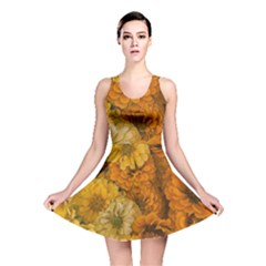 Yellow Zinnias Reversible Skater Dress by bloomingvinedesign