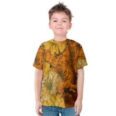 Yellow Zinnias Kids  Cotton Tee