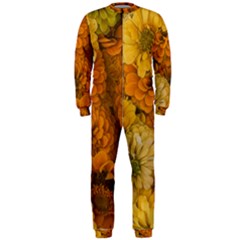 Yellow Zinnias Onepiece Jumpsuit (men)  by bloomingvinedesign