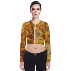 Yellow Zinnias Zip Up Bomber Jacket