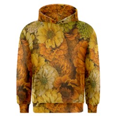 Yellow Zinnias Men s Overhead Hoodie by bloomingvinedesign