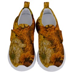 Yellow Zinnias Velcro Strap Shoes by bloomingvinedesign