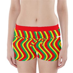 Surf Reggae Disco Waves Boyleg Bikini Wrap Bottoms by Seashineswimwear