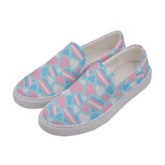 Transgender Pride Hearts; A Cute Trans Pride Motif! Women s Canvas Slip Ons