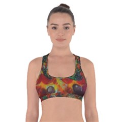 Pizza Cross Back Sports Bra by bloomingvinedesign