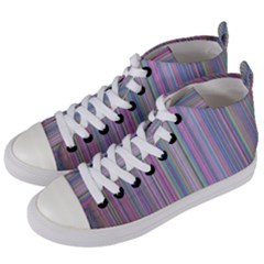 Broken Tv Screen Women s Mid-top Canvas Sneakers by dressshop