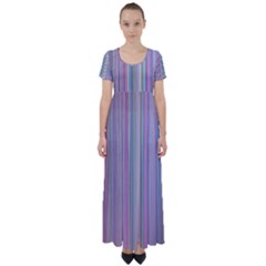 Broken Tv Screen High Waist Short Sleeve Maxi Dress by dressshop