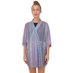 Broken Tv Screen Half Sleeve Chiffon Kimono by dressshop