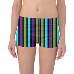 Retro Stripe 1 Vertical Retro Stripe 1 Boyleg Bikini Bottoms