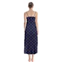 Royal Blue Plaid Tartan Button Up Chiffon Maxi Dress View2