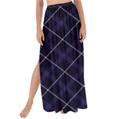 Royal Blue Plaid Tartan Maxi Chiffon Tie-up Sarong