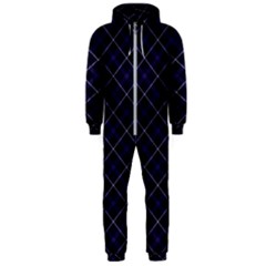 Blue Plaid  Hooded Jumpsuit (men)  by dressshop