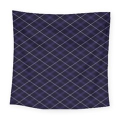 Blue Plaid  Square Tapestry (large) by dressshop
