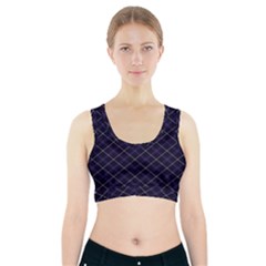 Blue Plaid  Sports Bra With Pocket by dressshop