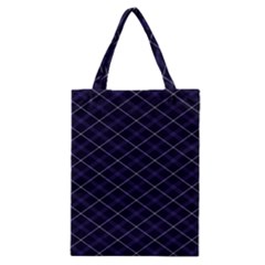 Blue Plaid  Classic Tote Bag by dressshop