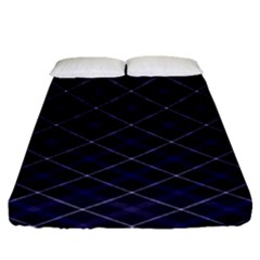 Blue Plaid  Fitted Sheet (queen Size) by dressshop
