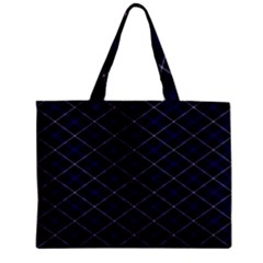 Blue Plaid  Zipper Mini Tote Bag by dressshop