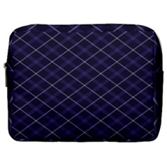 Blue Plaid  Make Up Pouch (large) by dressshop