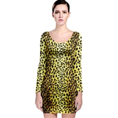 Leopard 1 Leopard A Long Sleeve Bodycon Dress