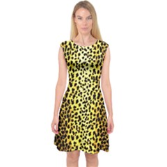 Leopard 1 Leopard A Capsleeve Midi Dress