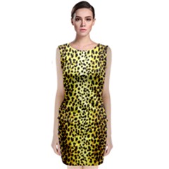 Leopard 1 Leopard A Sleeveless Velvet Midi Dress by dressshop