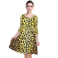 Leopard 1 Leopard A Quarter Sleeve Waist Band Dress by dressshop