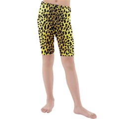 Leopard 1 Leopard A Kids  Mid Length Swim Shorts