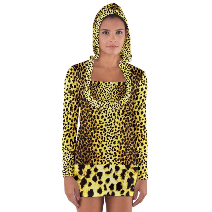 Leopard 1 Leopard A Long Sleeve Hooded T-shirt