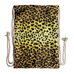 Leopard Version 2 Drawstring Bag (large) by dressshop