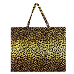 Leopard Version 2 Zipper Large Tote Bag