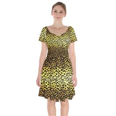 Leopard Version 2 Short Sleeve Bardot Dress