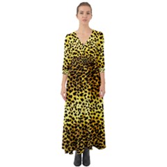 Leopard Version 2 Button Up Boho Maxi Dress