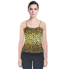 Leopard Version 2 Velvet Spaghetti Strap Top