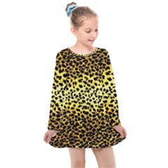 Leopard Version 2 Kids  Long Sleeve Dress by dressshop