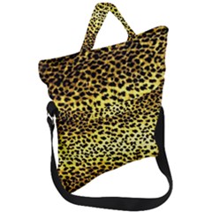 Leopard Version 2 Fold Over Handle Tote Bag