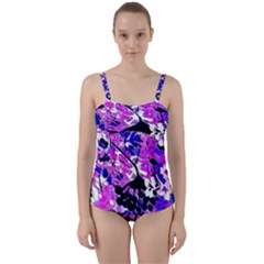 Floral Legging Floral Rug Twist Front Tankini Set by dressshop