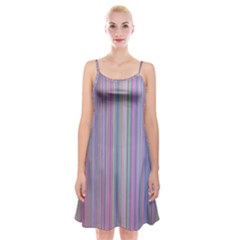 Rainbow Stripe Version 2 Spaghetti Strap Velvet Dress by dressshop