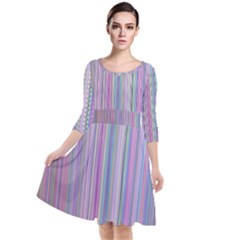 Rainbow Stripe Version 2 Quarter Sleeve Waist Band Dress by dressshop