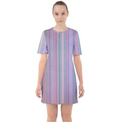 Rainbow Stripe Version 2 Sixties Short Sleeve Mini Dress by dressshop