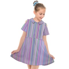 Rainbow Stripe Version 2 Kids  Short Sleeve Shirt Dress by dressshop