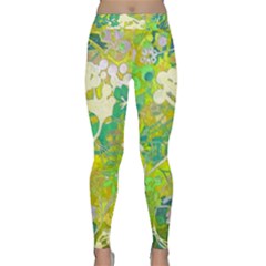 Floral 1 Abstract Classic Yoga Leggings by dressshop