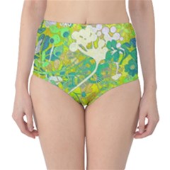 Floral 1 Abstract Classic High-waist Bikini Bottoms by dressshop