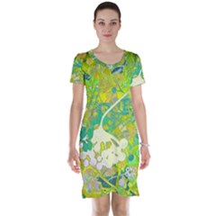 Floral 1 Abstract Short Sleeve Nightdress by dressshop