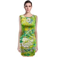 Floral 1 Abstract Classic Sleeveless Midi Dress