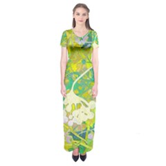 Floral 1 Abstract Short Sleeve Maxi Dress by dressshop